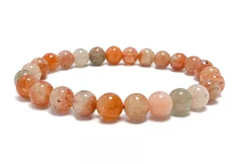 Pulsera de Piedra del Sol Cobriza con Inclusiones Hematoides AA cuentas 7-8mm