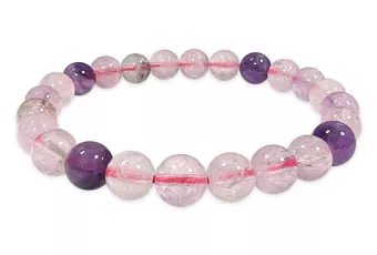 Pulsera de Cuarzo Super Seven A+ con Inclusiones Cuentas 6 mm
