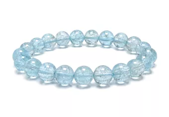 Pulsera de Topacio Azul AAA cuentas de 6-7mm