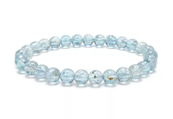 Pulsera de Topacio Azul AAA cuentas de 6-7mm
