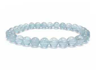 Pulsera de Topacio Azul AAA cuentas de 6-7mm