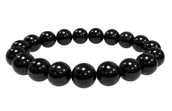 Pulsera de Turmalina Negra A cuentas de 10mm