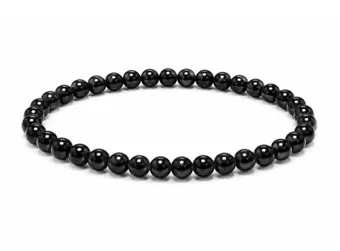 Pulsera de Turmalina Negra A cuentas 4mm