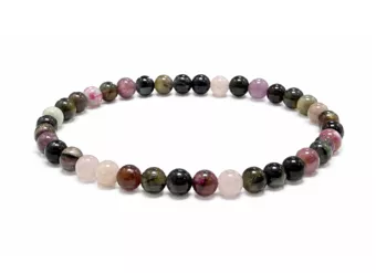 Pulsera de Turmalina Multicolor A Cuentas de 4-5 mm