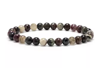 Pulsera de Turmalina Multicolor A Perlas 6-7 mm