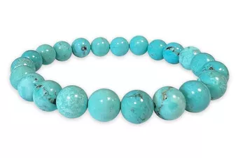 Pulsera Turquenita Howlite natural teñida cuentas A 8mm