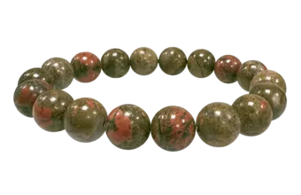 Pulsera de Unakita A cuentas de 10mm
