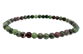 Pulsera Rubis Zoïsite A perles 4mm