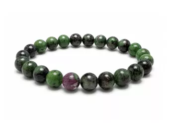 Pulsera de Rubí Zoisita A Cuentas de 8-9 mm