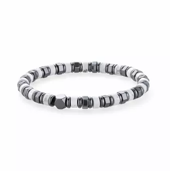 Pulsera de Howlita y Hematita A cuentas 6mm