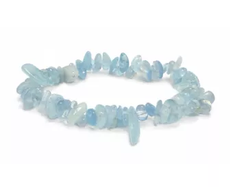 Pulsera Chips de Aguamarina A+ 5-8mm