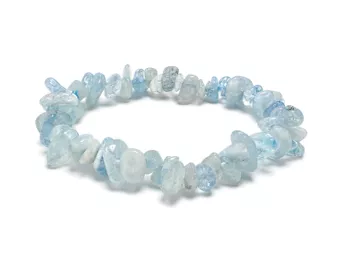 Pulsera de Chips de Aguamarina AA 5-8mm