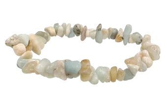 Pulsera Amazonita chips multicolor 5-8mm 18cm