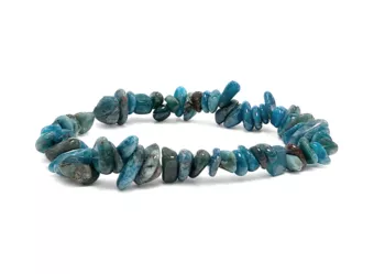 Pulsera Chips de Apatita Azul A 5-8mm