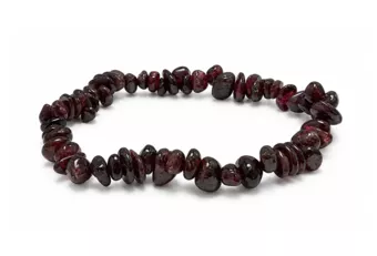 Pulsera Chips de Granate Rojo A 5-8mm
