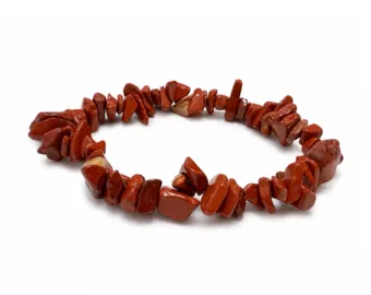 Pulsera Chips de Jaspe Rojo AB 5-8mm