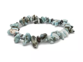 Pulsera Chips de Larimar AB 5-8mm