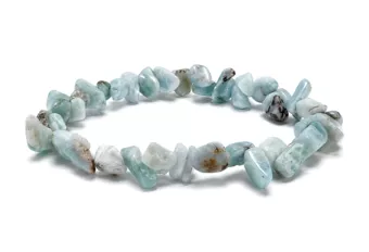 Pulsera de Chips de Larimar A+ 8–12 mm
