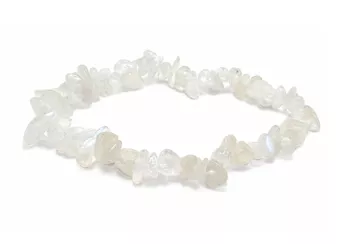 Pulsera de Chips de Piedra Luna Blanca Peristerita AA 5-8mm