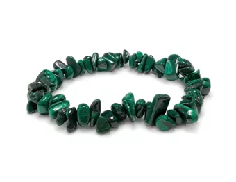 Pulsera de Malaquita con Piedras Irregulares A 5-8mm