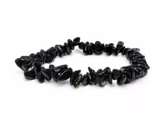 Pulsera Chips de Obsidiana Negra A 5-8mm