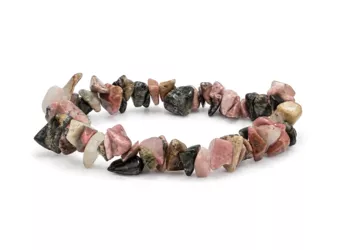 Pulsera Chips de Rodonita AB 5-8mm