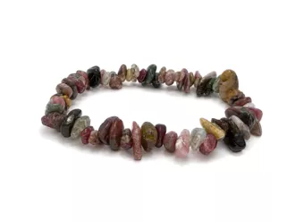 Pulsera de Turmalina Multicolor con Piedras Irregulares A 5-8mm