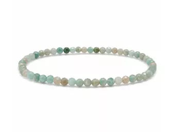 Pulsera de Amazonita Facetada Calidad A – Cuentas de 3 mm