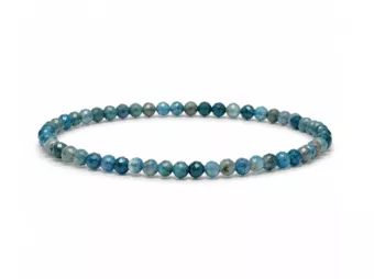 Pulsera de Apatita Azul Facetada Calidad A – Cuentas de 3 mm