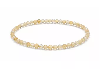 Pulsera de Citrino Natural Facetado Calidad AA – Cuentas de 3 mm