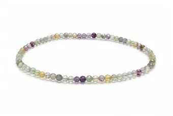 Pulsera de Fluorita Multicolor Facetada AA – Cuentas de 3 mm