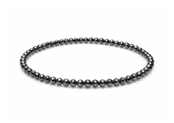 Pulsera de Hematita Facetada Calidad A – Cuentas de 3 mm