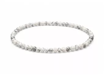 Pulsera de Howlita Facetada A – Cuentas de 3 mm