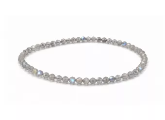 Pulsera de Labradorita Facetada Calidad AA – Cuentas de 3 mm