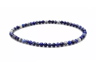 Pulsera de Lapislázuli Facetado Calidad A – Cuentas de 3 mm