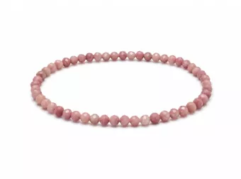 Pulsera de Rodonita Australiana Facetada Calidad A – Cuentas de 3 mm
