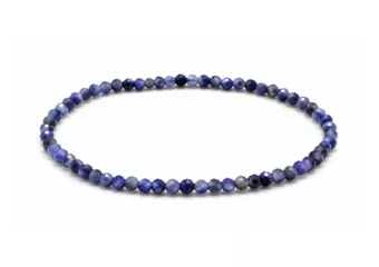 Pulsera de Sodalita Facetada Calidad A – Cuentas de 3 mm