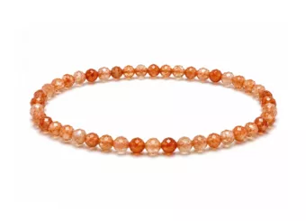 Pulsera de Piedra del Sol Facetada Calidad AA – Cuentas de 3 mm