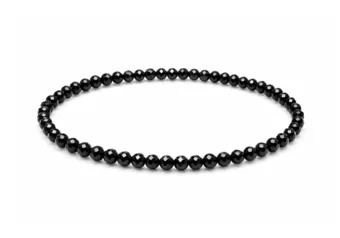 Pulsera de Espinela Negra Facetada Calidad A – Cuentas de 3 mm