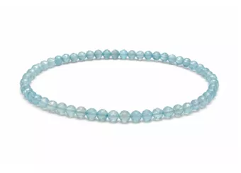 Pulsera de Topacio Azul Facetado AAA – Cuentas de 3 mm