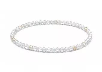 Pulsera de Topacio Blanco Facetado AA – Cuentas de 3 mm