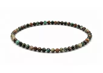 Pulsera de Turquesa Peruana Facetada A – Cuentas de 3 mm