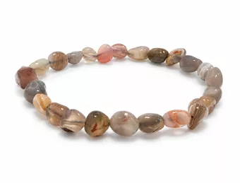 Pulsera de piedras rodadas de Ágata Botswana A 6-8mm