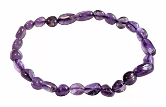 Pulsera de amatista AA piedras laminadas