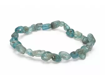 Pulsera de Apatita Azul con Piedras Rodadas A+ 6-8 mm
