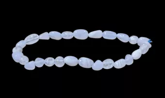 Pulsera de calcedonia azul A Rolled Stone