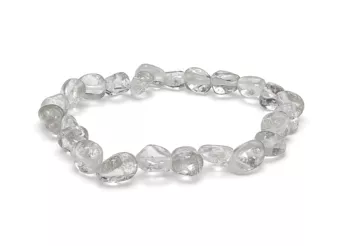 Pulsera de Cristal de Roca con Piedras Rodadas A 6-8 mm