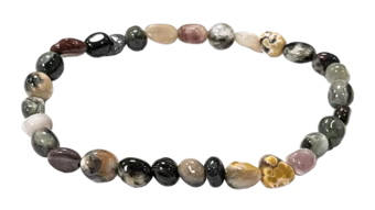Pulsera Jaspe Océano A+ piedras laminadas