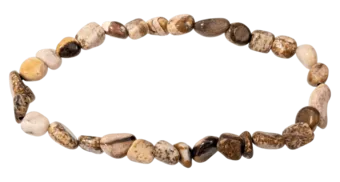 Pulsera Jaspe Paisaje A piedras laminadas