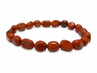 Pulsera de piedras rodadas de Jaspe Rojo A 5-8mm